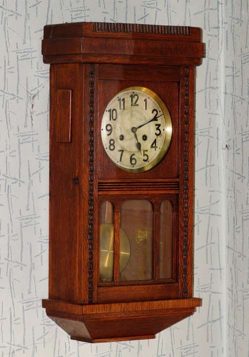 Wall Clock Antique Wood East Frisian Clock