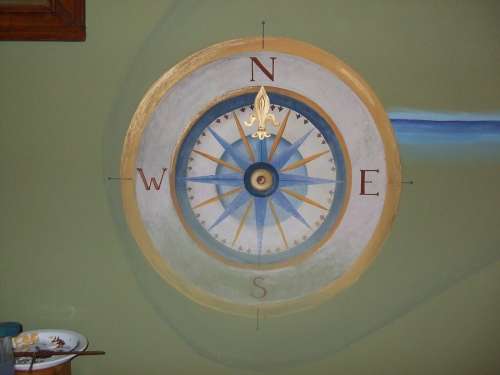 Wall Painting Compass Falidekor