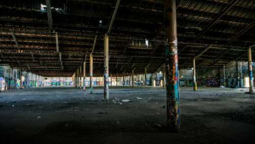 Warehouse Building Abandoned Industrial Interior