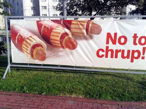 Warsaw Poland Hot Dog Advertisement