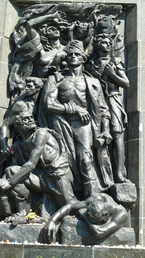 Warsaw Jews Ghetto Memorial Monument Bronze
