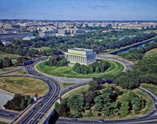 Washington Dc City Cities Urban Aerial View Hdr
