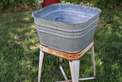 Washtub Vintage Laundry Aluminum Tub