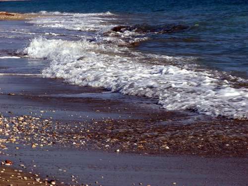 Water Waters Drop Of Water Beach Nature Blue