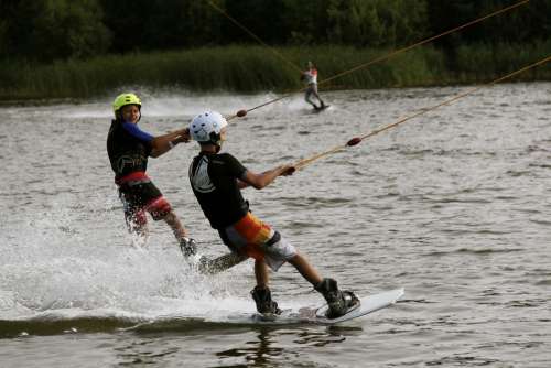 Water Lake Water Sports Waterskiing Water Skiing