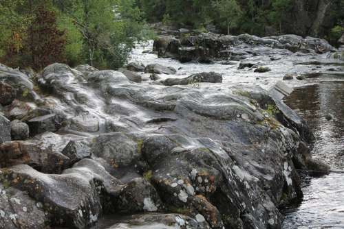 Water Waterfall River Stones
