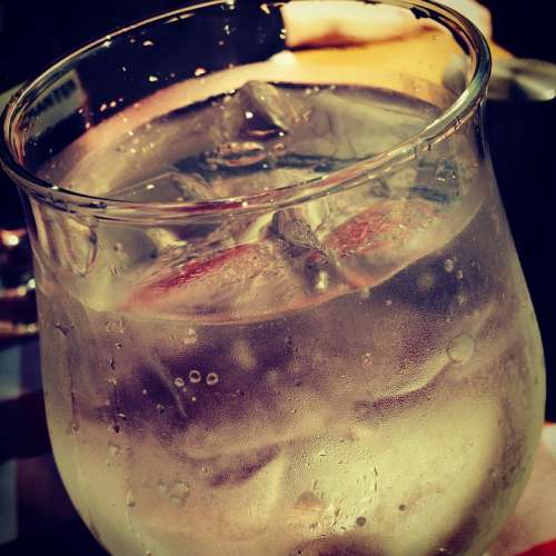 Water Ice Drink Glass Refreshing Beverage