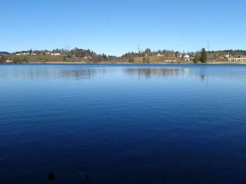 Water Lake Sun Horizon Mood Vision Mirroring