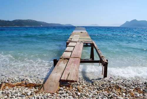 Water Ocean Shoreline Greece Vacation Sea Summer