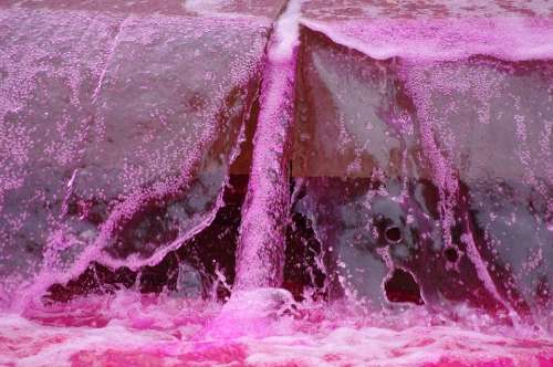 Water Flow Pink Fountain Drip Flowing Liquid