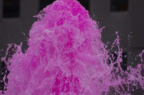 Water Pink Splash Fountain Gush Squirt Bubbler