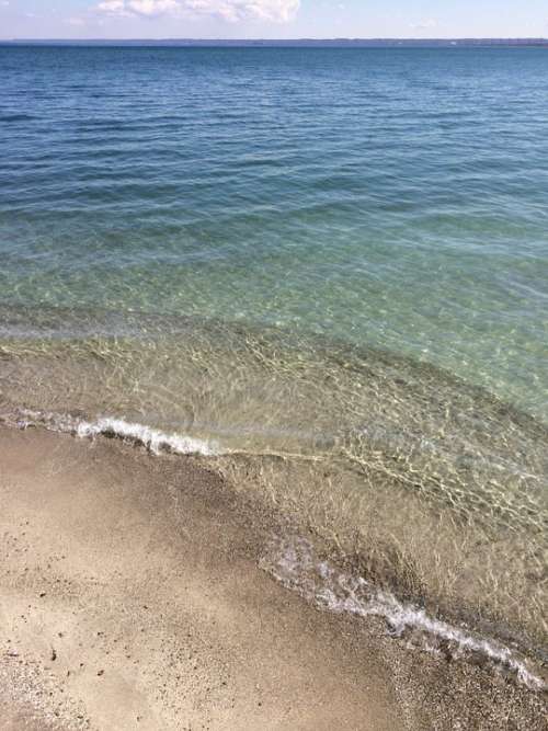 Water Clear Transparent Waves Shore Shoreline