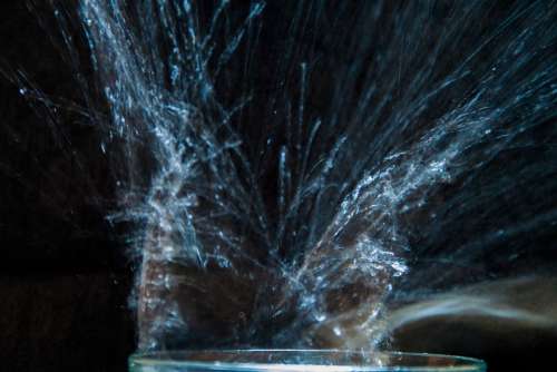 Water Spray Inject Water Splashes Wet Drip Glass