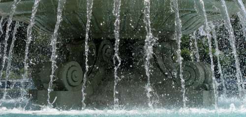 Water Falling Water Fountain Water Fountain Outside