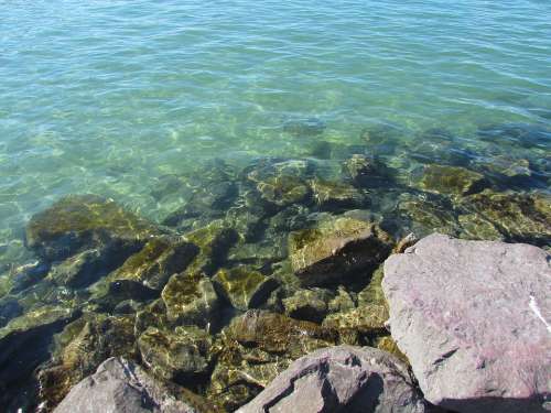 Water Bank Lake Stones Waters