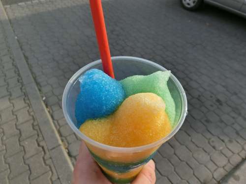 Water Ice Ice Cream Color Ice Yellow Blue Green