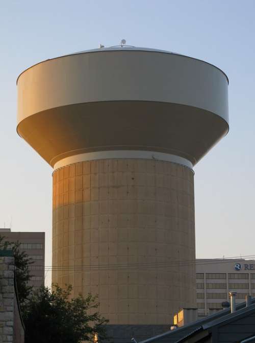 Water Tower Building Urban Dallas Texas