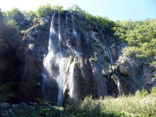 Waterfall Croatia Plittvice Lakes Magic