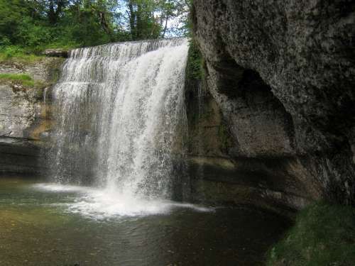 Waterfall Inject Pool Summer