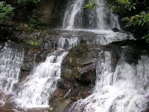 Waterfall Mountain Tennessee Rocks Flow