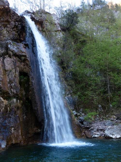 Waterfall Water Splash Storo Trentino South Tyrol