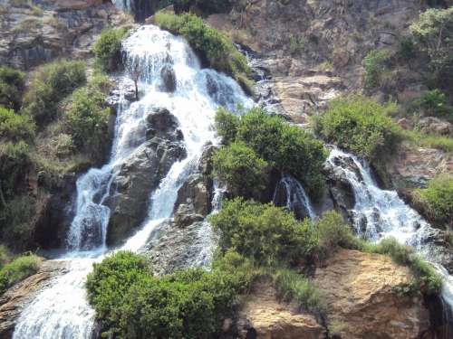 Waterfall Nature Stream Natural Landscape Water