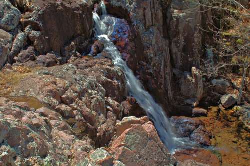 Waterfall Nature Landscape River Water Rock Stone