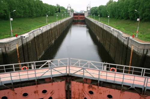 Watergate Lock Water Canal Canal Heavy Rusty