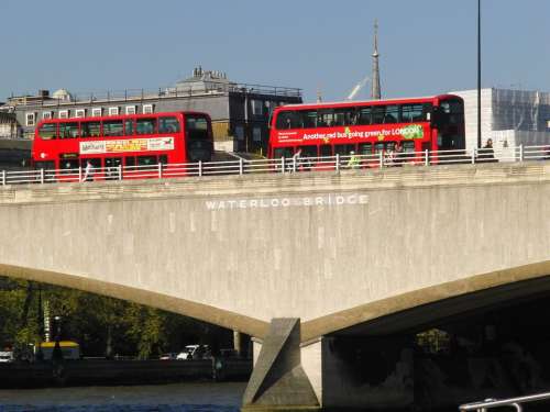 Waterloo Bridge London Buses Bridge British