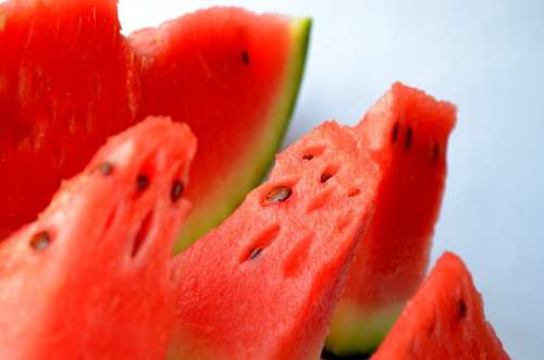 Watermelon Melon Cut Fruits Sliced Red Fresh