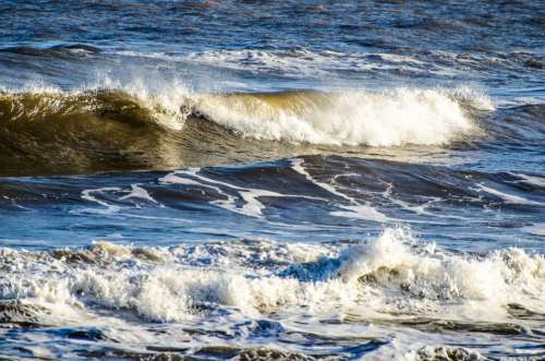 Waves Blue Spray Sea Outdoor Adventure Coast