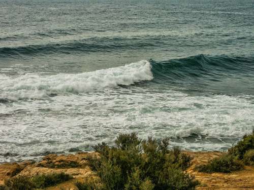 Waves Alicante After Orchards Mediterranean Sea