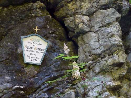 Wayside Cross Remembering Religious Maria Statue