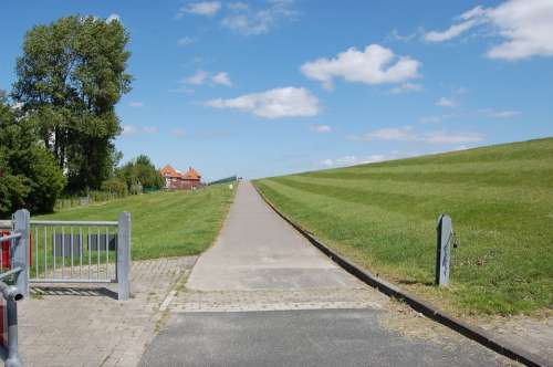 Weather Dike Sky Northern Germany East Frisia