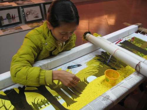Weaving Woman Vietnam Ethnic Art Folk Art Ethnic