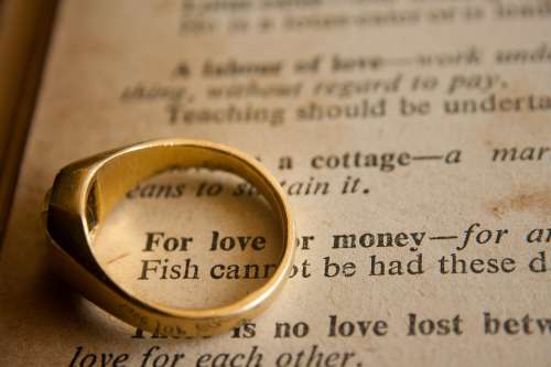 Wedding Ring Wedding Love Or Money Phrase Marriage