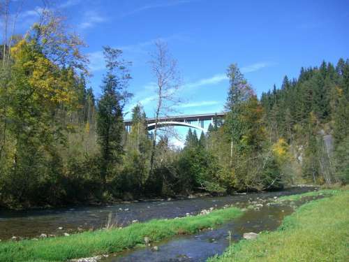 Wertach River Highway Bridge Allgäu