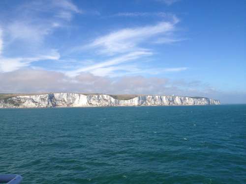 White Cliffs England Coast Sea United Kingdom