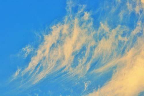 White Clouds Clouds Wispy White Rhin Sky Blue