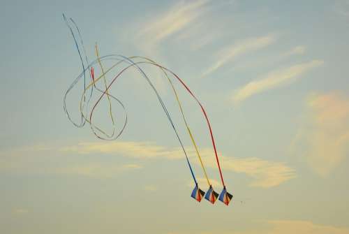 Wind Kite Blue Sky Air Clouds