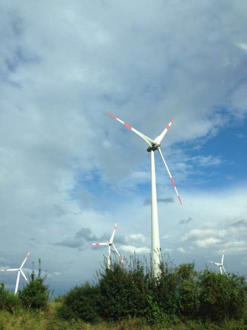 Wind Mill Germany Energy Wind Energy Clouds
