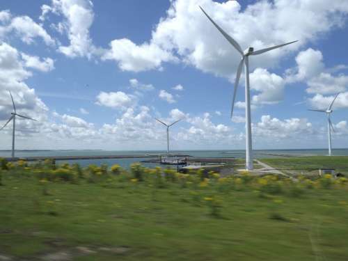 Wind Mill Zealand Netherlands Landscape Mill