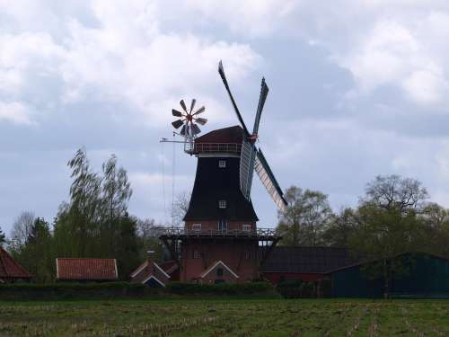 Windmill Flour Mill Mill East Frisia Pinwheel