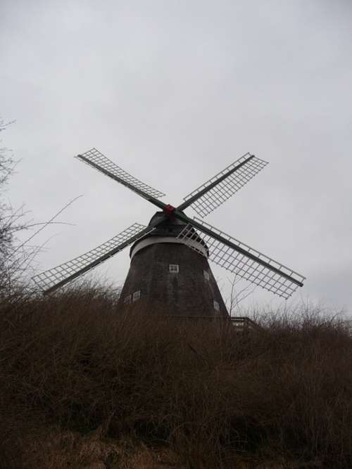 Windmill Building Mill Wing Historically Sky