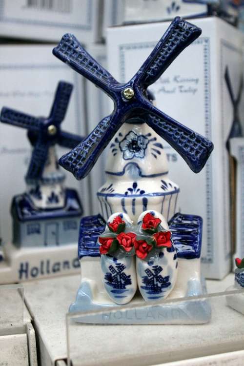 Windmill Amsterdam Holland Souvenir Ceramic