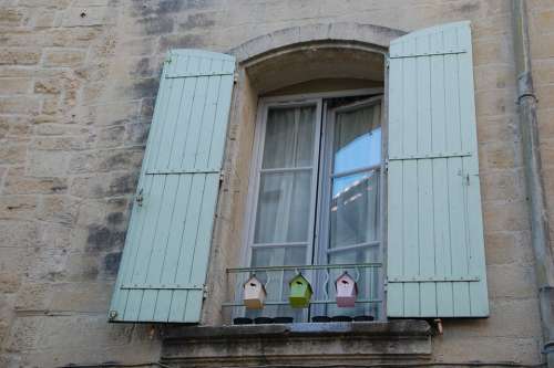 Window Shutters Open Facade