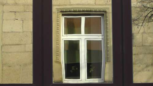 Window Wall Building Facade Mirroring Reflection