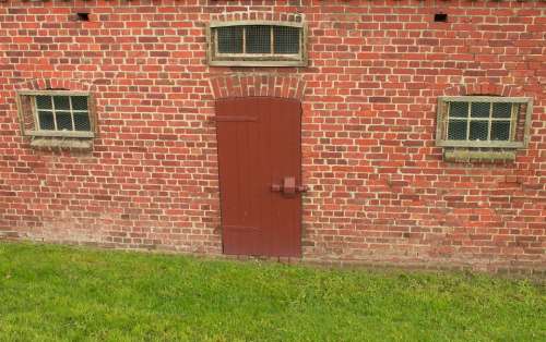 Window Facade Wall Door Barn Building Masonry