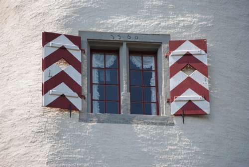 Window Middle Ages Castle Wildegg Aargau