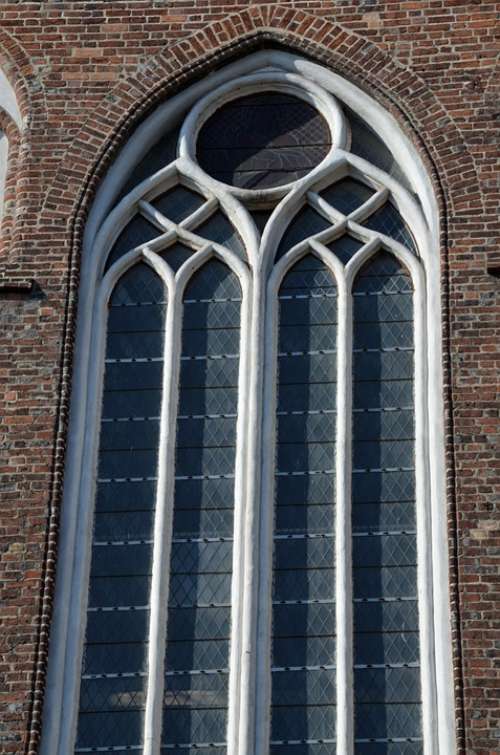 Window Gothic Church Brick Gothic Brick Church